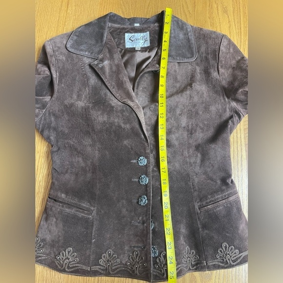 Vintage Scully Suede Leather Brown Fall Blazer Jacket Size 10 - Picture 7 of 8